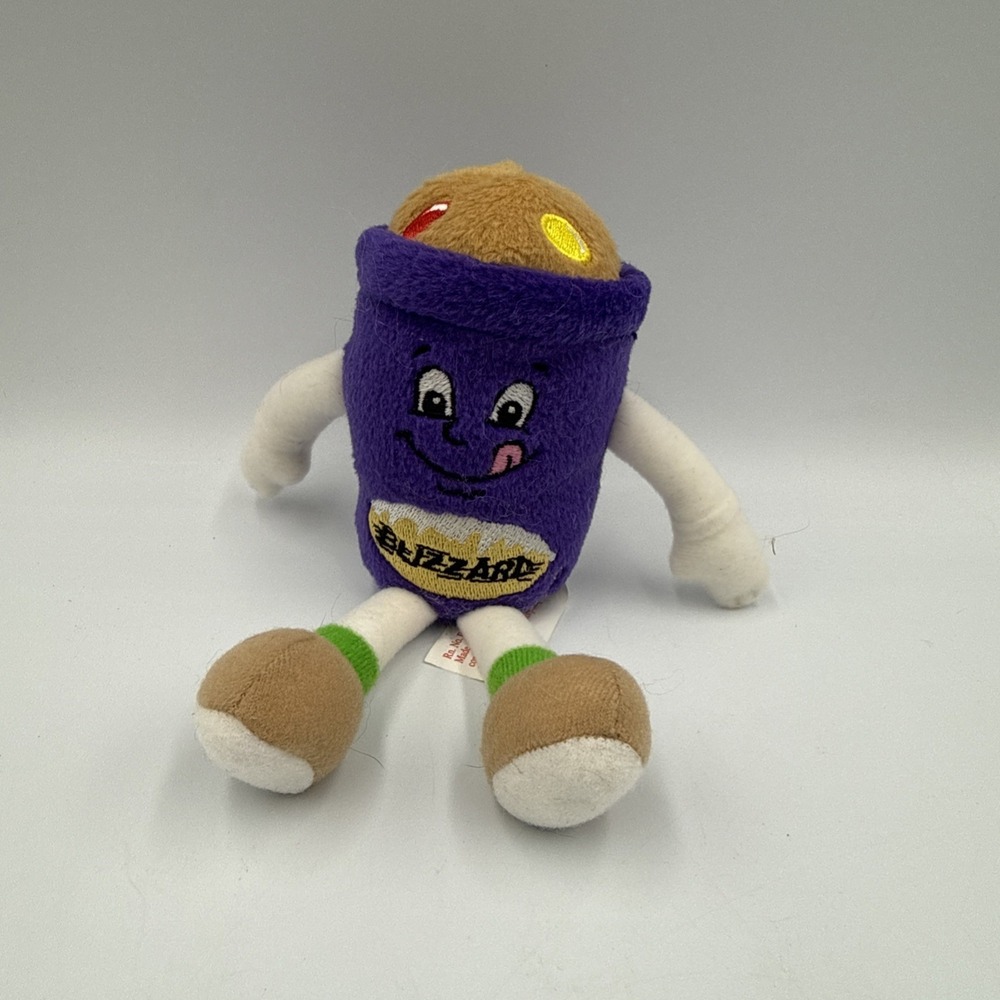 Vintage 1999 Dairy Queen DQ Blizzard Bean Bag Plush Doll Toy 6"